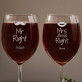 Mr & Mrs right - zwei Weingläser mit Gravur