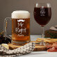Mr & Mrs Right - Set aus Becher und Weinglas