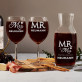 Mr & Mrs - Weinkaraffe und zwei Weingläser - Set mit Gravur
