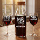 Mr & Mrs - Weinkaraffe und zwei Weingläser - Set mit Gravur