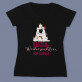Weihnachten - Schwarzes T-Shirt für Damen