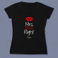 Mrs always right - Schwarzes T-Shirt für Damen