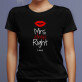 Mrs always right - Schwarzes T-Shirt für Damen