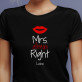 Mrs always right - Schwarzes T-Shirt für Damen