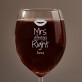 Mrs. Always Right - Weinglas mit Gravur