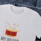 My heart beats like a drum - T-Shirt mit Aufdruck für Herren