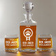 Jäger des Jahres - Whiskykaraffe und Whiskygläser - Set mit Gravur