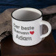 Der beste ehemann - Keramikbecher mit schwarzem Rand