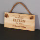 Beste eltern der welt - Holzschild