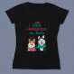Weihnachten - Schwarzes T-Shirt für Damen