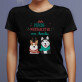 Weihnachten - Schwarzes T-Shirt für Damen