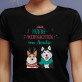 Weihnachten - Schwarzes T-Shirt für Damen