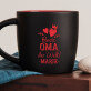 Die beste Oma Herzen - Schwarzer keramikbecher Die beste Oma Herzen - Schwarzer keramikbecher
