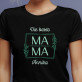 Beste mama blätter - Schwarzes T-Shirt für Damen