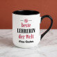 Die beste lehrerin der welt - Ein Becher mit farbigem rand