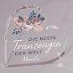 Beste trauzeugin - Acrylblock Herz