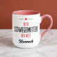 Die beste schwiegermutter - Ein Becher mit farbigem rand