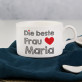Beste Frau - Tasse mit Untertasse