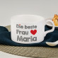 Beste Frau - Tasse mit Untertasse