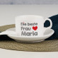 Beste Frau - Tasse mit Untertasse