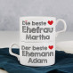 Bestes Ehepaar - Zwei Tassen mit Untertasse