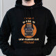 Fahrer - Schwarzer Kapuzenpullover für Herren