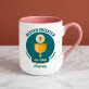 Der beste priester - Ein Becher mit farbigem rand