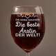 Die beste Ärztin - Weinglas mit Gravur