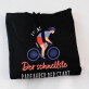 Der schnellste radfahrer der stadt - Schwarzer Kapuzenpullover für Herren