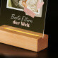 Beste Eltern der Welt - Druck auf Acrylglas mit LED Beleuchtung