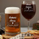 Unser Datum - Set aus Becher und Weinglas