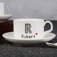 Unsere Namen - Zwei Tassen mit Untertasse