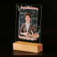 lehrerin mit großem Herzen - Druck auf Acrylglas mit LED Beleuchtung