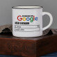 Ich brauche kein google - Keramikbecher mit schwarzem Rand