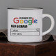Ich brauche kein google - Keramikbecher mit schwarzem Rand