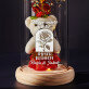 Möge unsere liebe - Ewige Rose mit Teddybär