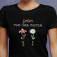 Omas garten 2 blumen - Schwarzes T-Shirt für Damen