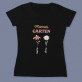 Mamas garten 2 blumen - Schwarzes T-Shirt für Damen