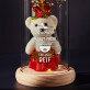Sie altert nicht - Ewige Rose mit Teddybär