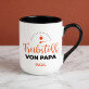 Papas treibstoff - Ein Becher mit farbigem rand