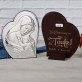 Taufe - Gottesmutter - Silbernes Bild mit Gravur