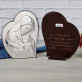 Heilige Kommunion - Gottesmutter - Silbernes Bild mit Gravur