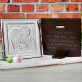 Heilige Kommunion - Heilige Familie - Quadrat - Silbernes Bild mit Gravur