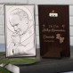 Erste Heilige Kommunion - Papst - Silbernes Bild mit Gravur