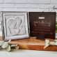Zur Hochzeit - Hl. Familie - Quadrat - Silbernes Bild mit Gravur