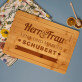 Frau und Herr - Schneidebrett mit Gravur