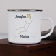 Jungfrau - emaillierter Becher