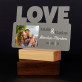 Pärchen - Druck auf Acrylglas mit LED Beleuchtung - Wort LOVE