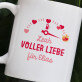 voller Liebe - Personalisierte Tasse