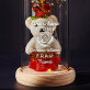 Schöne blume - Ewige Rose mit Teddybär